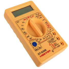 Master Multimetro Digital Basico Economico Ligero y Practico Facil de Transportar es Ideal para Estudiantes Incluye Puntas Tipo Aguja y Proteccion con Fusible de hasta 200mA DT830B
