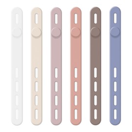 [Set of 6, 4 Hole Adjustment, Easy Installation] Cable Clip, Cord Clip, Cable Band, Cable Clip, Cable Clip, Magnet (Rococo Color, Set of 6)