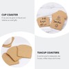 NUOBESTY 6Pcs Cork Coasters Toast Shape Wooden Cork Drink Coasters