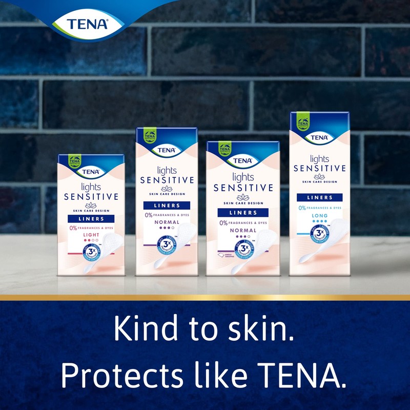 Tena Lights Sensitive Liners - Normal - 3 Packs of