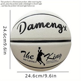 Luminous Basketball, 1 Count PU Soft Leather Outdoor Wear-resistant & Anti Slip Basketball, LED Neon Lights Basketball Equipment for Indoor Outdoor Use, Christmas Gift, Neon Basketball:_Pink luminous no accessories_No accessories