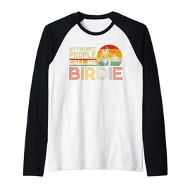 My Favorite People Call Me Birdie Vintage Retro Funny Birdie Raglan Baseball Tee