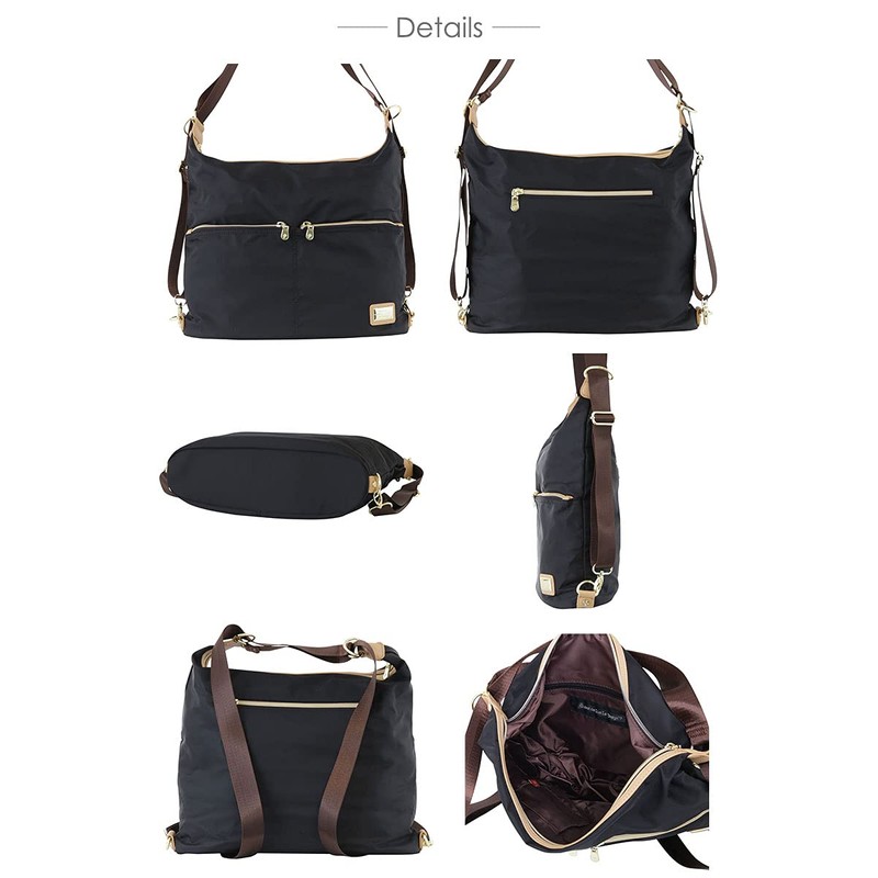 Keskulu Design DC3-011 Women's Shoulder Bag, 3-Way Qu'est ce Que