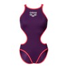 ARENA Women's Standard One Big Logo Swimsuit, Plum/Bright Coral