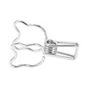 100pcs Binder Clip Hollow Cartoon Bear Long Tail Metal Paper