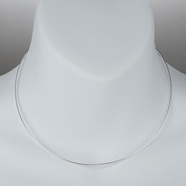 Sterling Silver Round Omega Snake Chain 1.3mm Solid 925 Italy Wire Necklace 18"