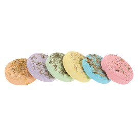 Mikinona 6pcs Aromatherapy Steam Flakes for Shower Natural Sea Salt Essential Oil Sheets Bath