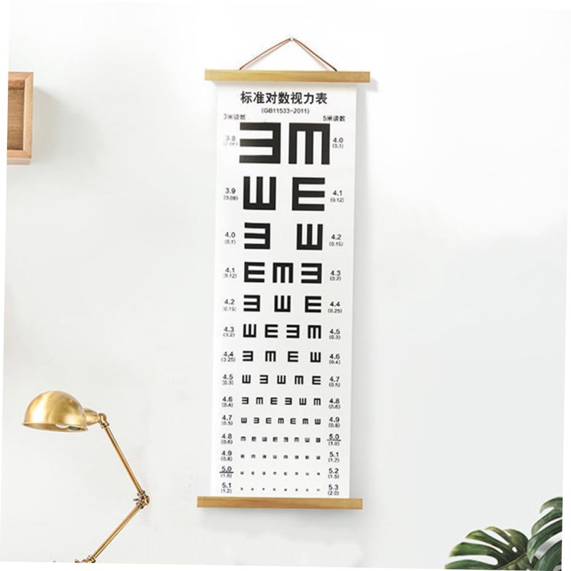 Mobestech Hangable Visual Eye Exam Chart Waterproof Tear-resistant Wall Eye