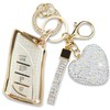 Simocky Key Fob Cover with Diamond Keychain for Lexus Car
