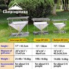 CAMPINGMOON 3-in-1 Portable Stainless Steel Wood Burning Grill and Fire