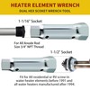 Qtcial Heavy-Duty RV Water Heater Element Wrench Socket, Dual Hex