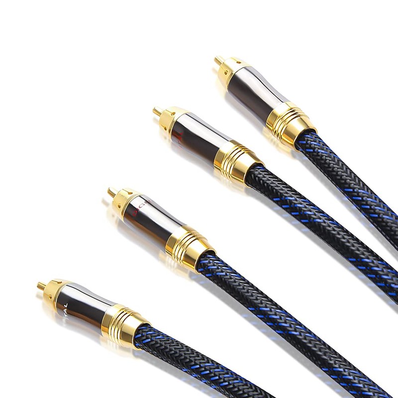 KUYIOHIFI Dual 2RCA Male to 2RCA Male Stereo Audio Cable,