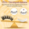 QUEWEL Magnetic Lashes Natural Look, 1 Pair Reusable Magnetic Eyelashes