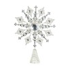 TZSSP Tree Topper Metal Silver Star Snowflake Treetop Festive Party