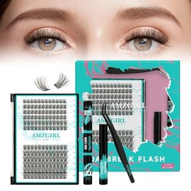 Lash Clusters kit Lash Extension Kit Daybreak Lash Bond and Seal Eyelash Remover and Lash Applicator for Diy Lash Extension Kit at Home(Daybreak-33,D-Mix8-16mm kit)