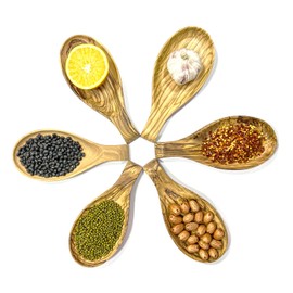 Kityemo Olive Wooden Spoon Rest Cooking Spoon Holder Organizer Heat-Resistant Wood Utensil Rest, Spoon Holder for Stove Top, Kitchen Utensil Holder for Ladles, Turner, Brush, Spatula& Mor