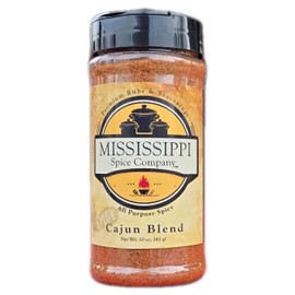 Mississippi Spice Company Premium Rubs and Seasonings, Cajun Blend, All Purpose Spicy Seasoning, 10 oz