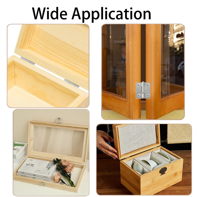 bociloy 10Pcs 1.5 Inch Butt Hinge, Mini Cabinet Hinges, Rectangle