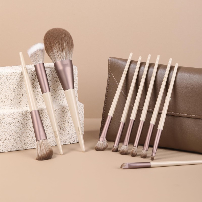 MSQ Makeup Brushes, Set of 10, Popular, Cheek Brush, Eye