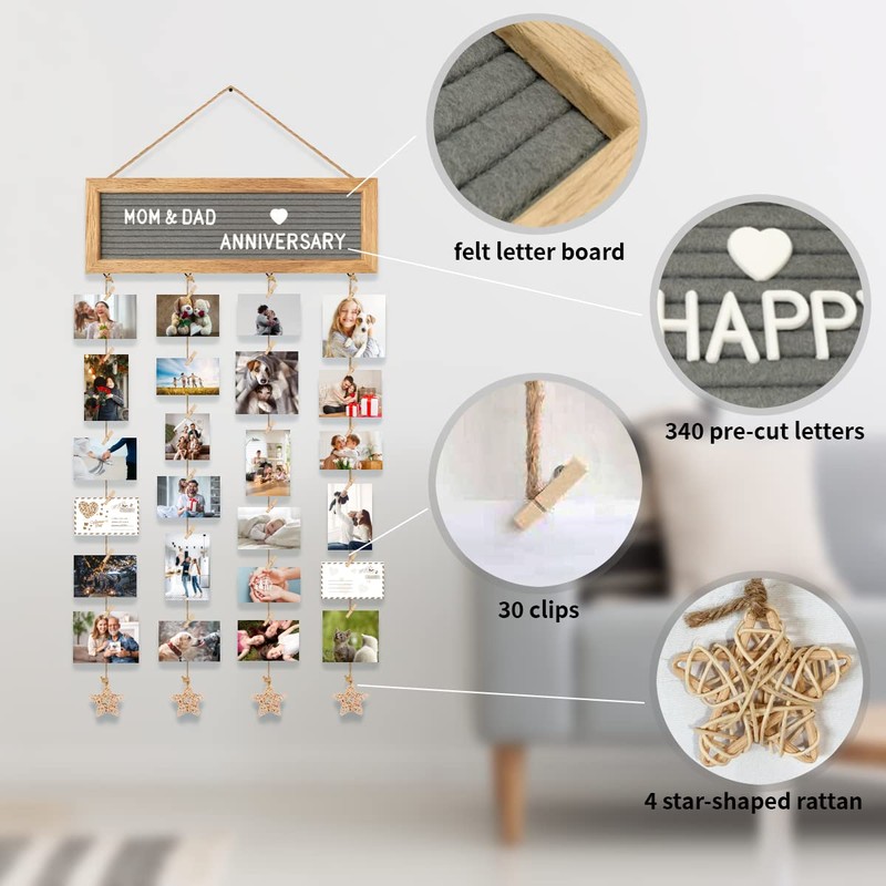 CJIAWYS Picture Frames Collage Wall Decor Hanging Photo Display Frame