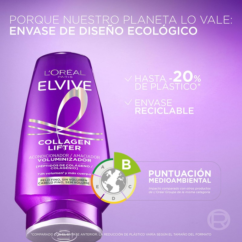 L'Oréal Paris Elvive Collagen Lifter Conditioner 72H Volume, 300 ml