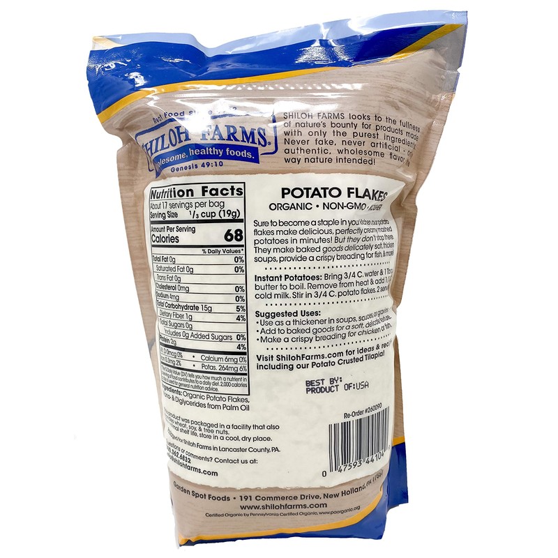 Shiloh Farms Organic Potato Flakes 12 ounce - 2 pack