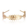 SALOCY Headbands Leaf Branch Bridal Hair Crown Head (Gold)