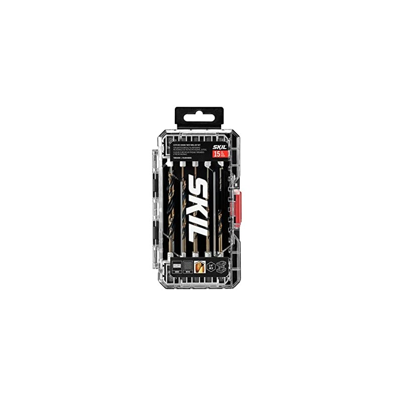 SKIL 15-Piece Hex Shank Twist Drill Bit Set-TDB5000