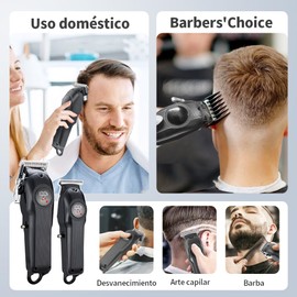 JESWO 21 en 1 Kit de Maquina para Cortar Cabello, Cortapelos Profesional para Hombres, Recortadora con Cuchilla en T, Kit de Corte de Pelo Inalámbrico con 10 Peines de Límite, USB Carga Rápida