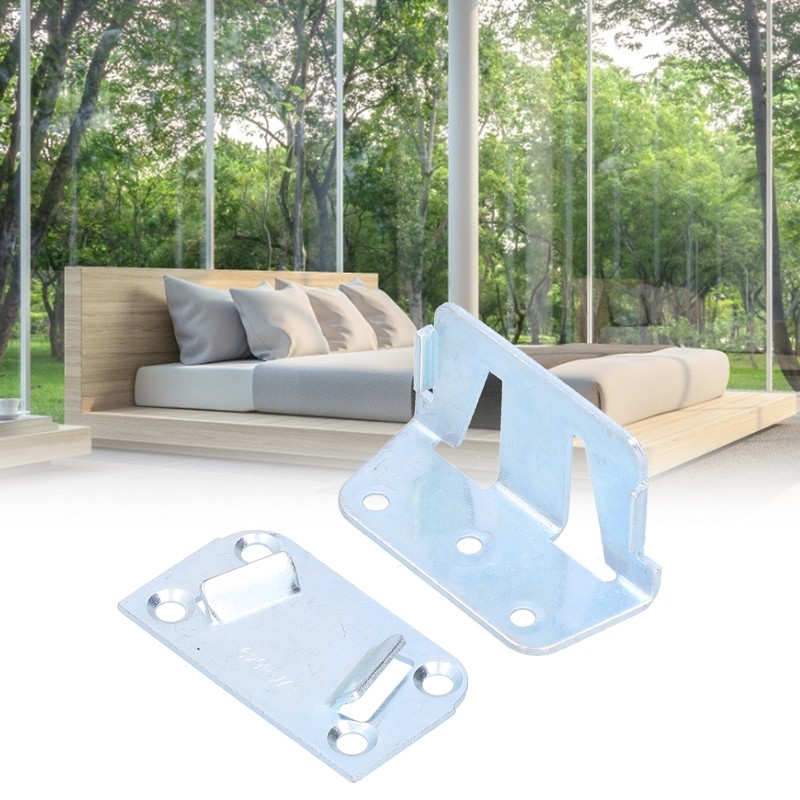 4PCS Bed Rail Brackets Portable Stainless Steel Bearing Strong Bed