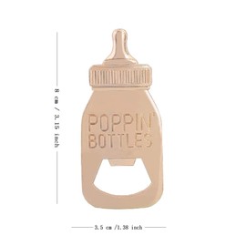 DAJAMAI 12 Pack Baby Bottle Bottle Openers for Baby Shower Favors Gifts, Bridal Baby Shower Decorations Souvenirs, Poppin Bottles Openers with Exquisite Gifts Box used for Baby Party (New White)