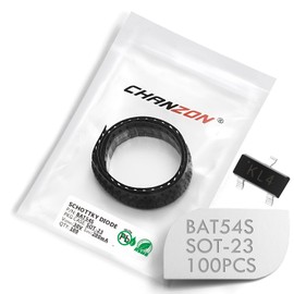 (Pack of 100) Chanzon BAT54S SMD Schottky Barrier Rectifier Diodes 200mA 30V SOT-23 (SOT-23-3) 0.2A 30V (Marked KL4)