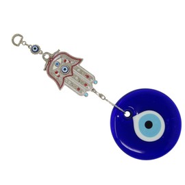 619-10cm Lucky Evil Eye, Hamsa Hand Wall Hanging Gift for Protection & Good Luck