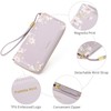 Pomelo Best Women's Large Purse in Long Format Flowers Embossing