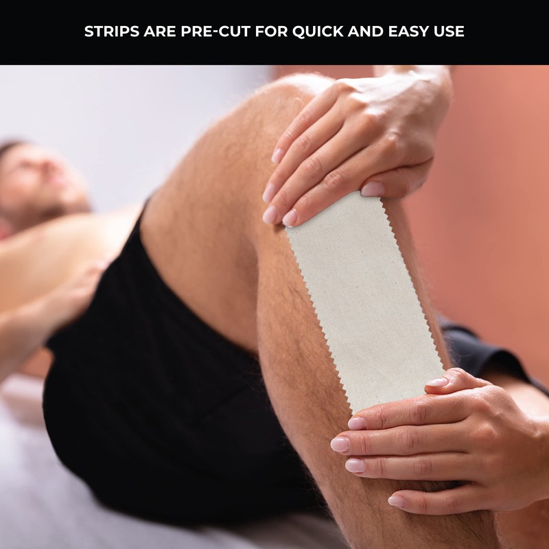 ForPro Natural Muslin Epilating Strips, Tear-Resistant, Pre-Cut Strips for Hair