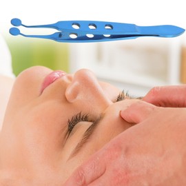 Meibomian Gland Expressor Eyelid Massage Tweezer Professional Face Care Forceps Craft Tweezer Clips Lash Tool Hair Removal for Dry Eyes Eyelash Extensions