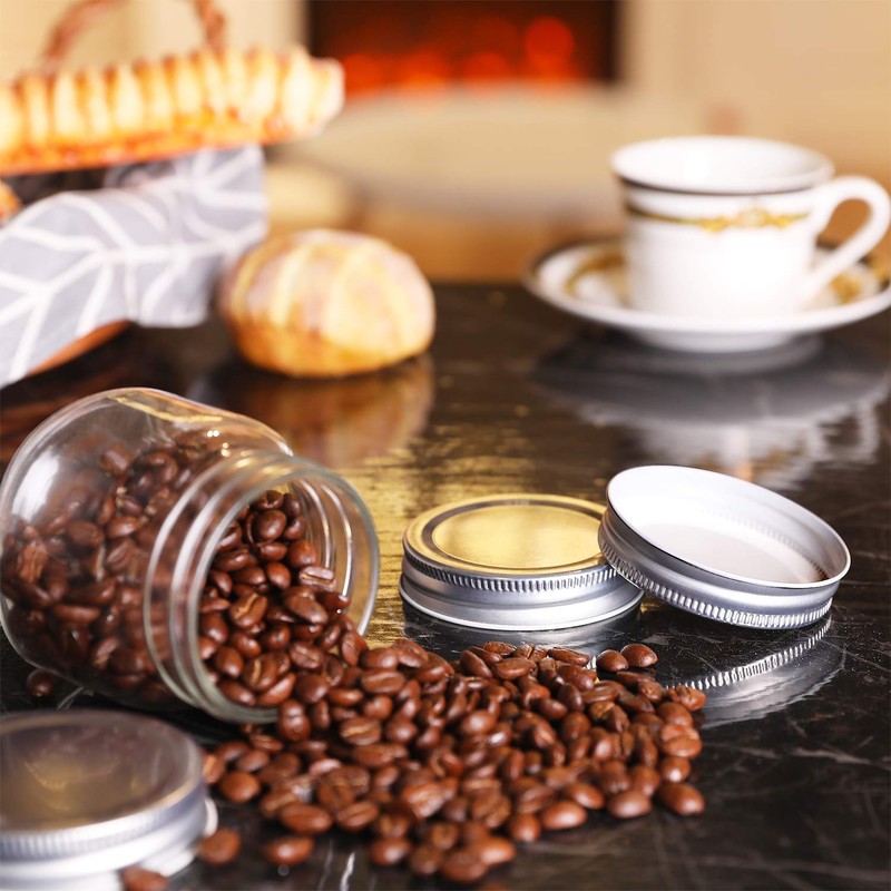 Pangda 24 Pack Stainless Steel Mason Jar Lids, Regular Mouth