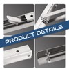 Doppy 12" Folding Shelf Brackets Heavy Duty Stainless Steel Collapsible
