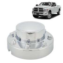 Rear Chrome Center Hub Cap 68081015AA Replacement for Dodge 3500 with DUALLY Rear Wheels 2011 to 2018, Easy Installation