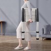 Telescoping Ladder 12.5FT Stainless Steel Extension Ladders Heavy Duty Collapsible