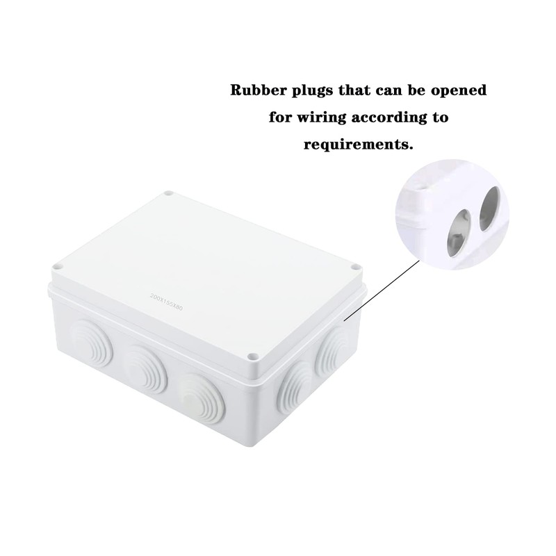 Wutusent ABS Plastic Dustproof Waterproof IP65 Junction Box Universal Electrical