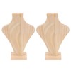 2pcs Wooden Necklace Display Stand Vase Shaped Light Weight Solid