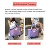 Expandable Carry Luggage Bag with Wheels Foldable Rolling Duffle Bag