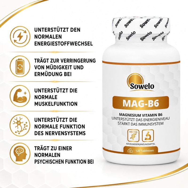 Magnesium 375 mg + Vitamin B6 - High Dose -