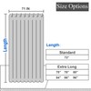 Extra Long Shower Curtain with 84 inch Height, Fabric, Waffle