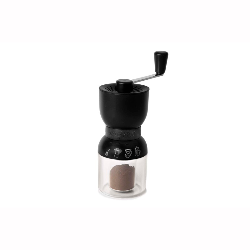 Aerolatte Precision Burr Coffee Grinder, Glass with Ceramic Mechanism, 1-Cup