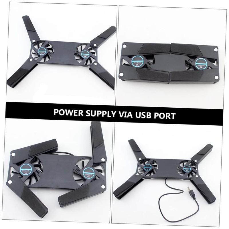 CAXUSD Laptop Cooler Dual Fan Radiator Notebook Cooling Pad Gaming