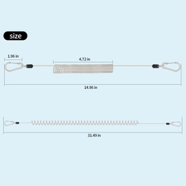 Vefungyan Fishing Pole Safety Tether Lanyard: Heavy Duty Kayak Paddle Leash Retractable and tie strap for Paddle Board Fishing