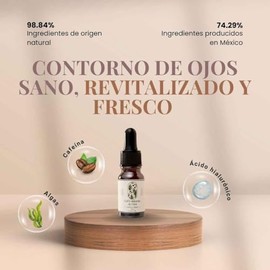 NAE Gel Contorno de Ojos Cafeína Algas 10ml | Reduce Ojeras e Hinchazón | Hidratación Profunda | Mejora Líneas de Expresión | 99.7% Ingredientes Natur