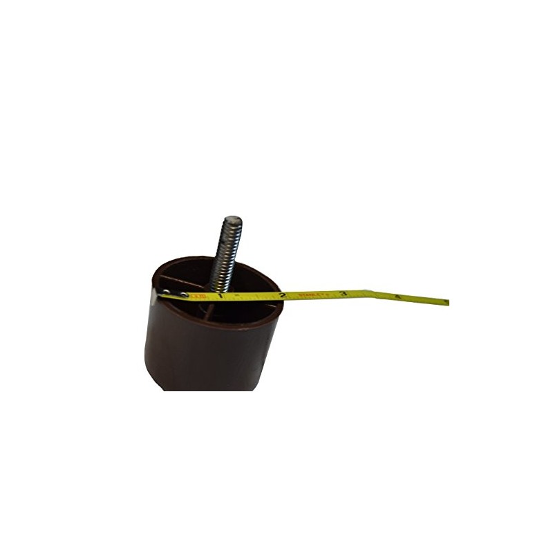 FR Brown Plastic Sofa Legs 1.5 Inches Tall with 5/16